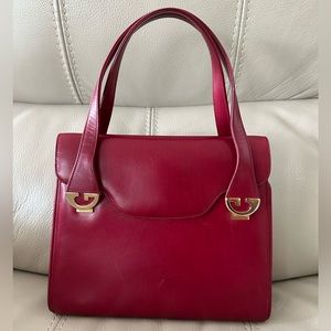 Rare! Amazing condition vintage 1970’s authentic Gucci red leather handbag!